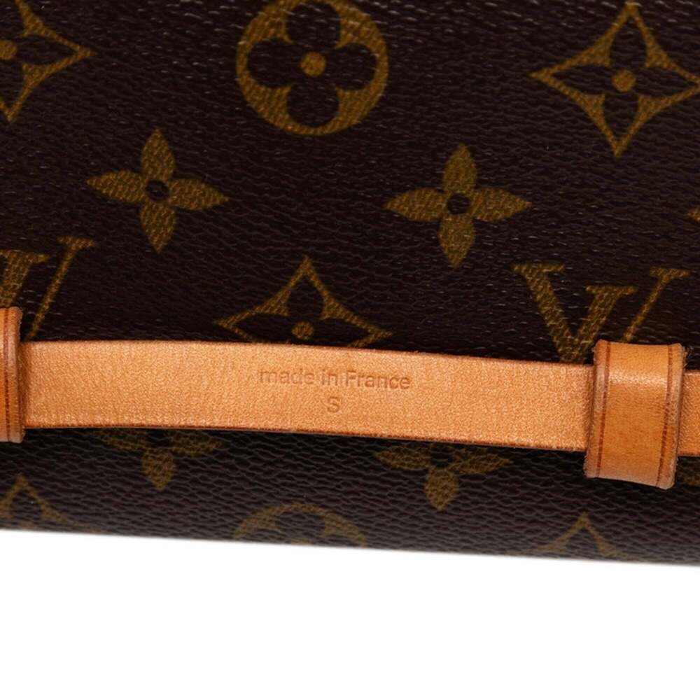 LOUIS VUITTON Authentic Brown Monogram Leather Pochette Hobo Bag - Picture 7 of 7